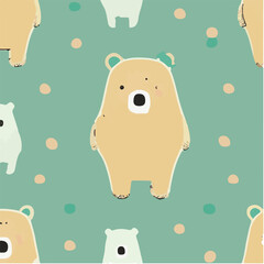 cute simple bear pattern, cartoon, minimal, decorate blankets, carpets, for kids, theme print design

