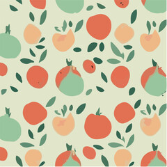 cute simple pomegranate pattern, cartoon, minimal, decorate blankets, carpets, for kids, theme print design

