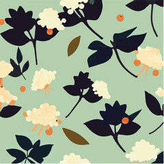 cute simple elderberry pattern, cartoon, minimal, decorate blankets, carpets, for kids, theme print design
