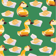 cute simple peking duck pattern, cartoon, minimal, decorate blankets, carpets, for kids, theme print design
