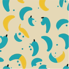 cute simple bananarama pattern, cartoon, minimal, decorate blankets, carpets, for kids, theme print design

