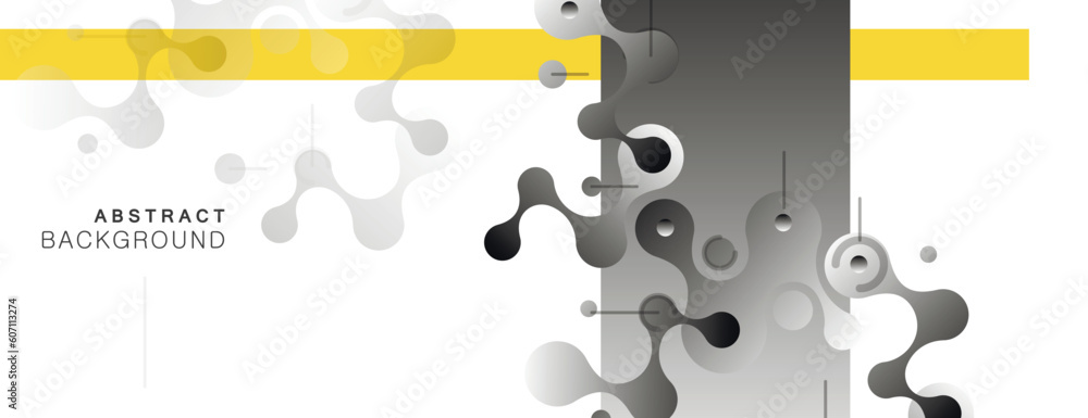 Poster abstract design with geometric connect molecule. banner background