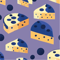 cute simple blueberry cheesecake pattern, cartoon, minimal, decorate blankets, carpets, for kids, theme print design
