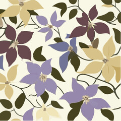 cute simple clematis pattern, cartoon, minimal, decorate blankets, carpets, for kids, theme print design
