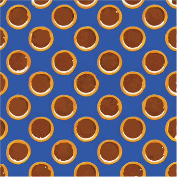 cute simple jaffa cake pattern, cartoon, minimal, decorate blankets, carpets, for kids, theme print design
