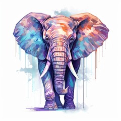 Obraz premium illustration of a elephant with background