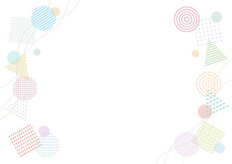 幾何学模様のフレームイラスト