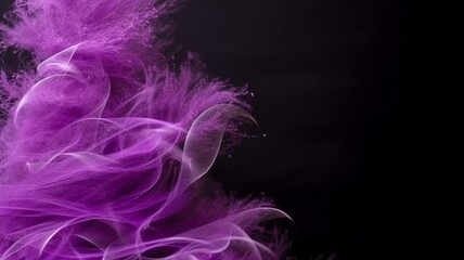 Obraz premium pink smoke on black background Generative AI