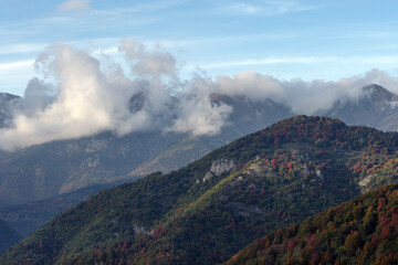 Ligurian Alps mountain range, Italy