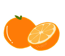 orange isolated on white background