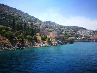 Ausblick auf Alanya Türkei vom Meer