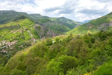 Fototapeta na wymiar Iskar gorge near village of Bov, Balkan Mountains, Bulgaria