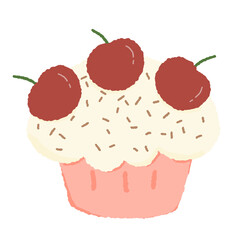 cupcake with cherry