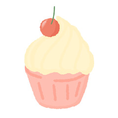 cupcake with cherry on top