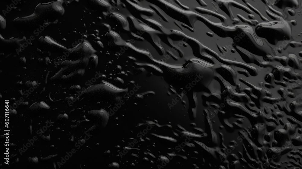 Poster black background with water drop texture. generative ai aig21.