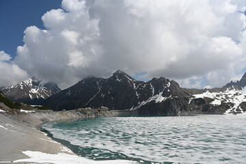 snow covered mountains
