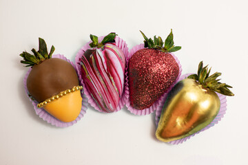 abanico de fresas de colores