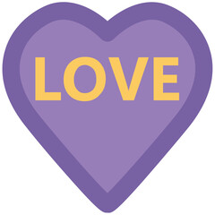 Pair of hearts bold line icon