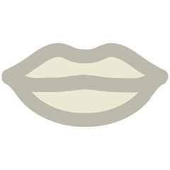 Women lips bold line icon design 
