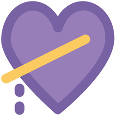 Female in love bold vector icon