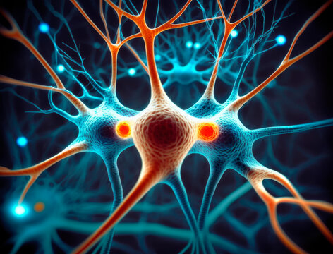 Neurons firing in the brain