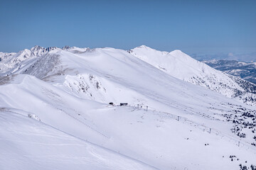 breckenridge colorado ski resort town and ski slope in spring