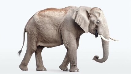 elephant isolated on white background Generative AI