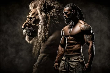 Fototapeten Lionheart Warrior Stance © savitch