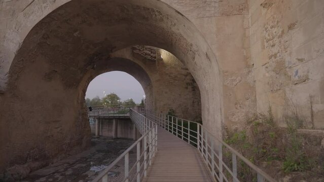 Roman Bridge of C&oacute;rdoba across the Guadalquivir river Cordoba, Spain