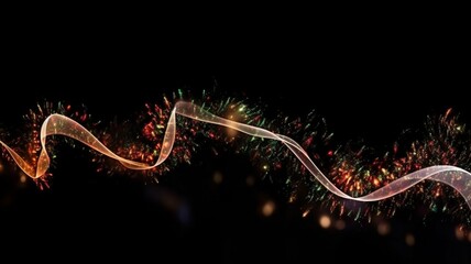 Colorful explosion on black sky Generative AI