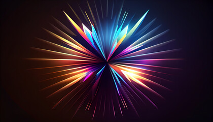 Ultra sharp abstract colorful lens flare fins smooth gradients element cyber, elegant Modern background for design as banner, ads, and presentation concept. Generative AI, illustration