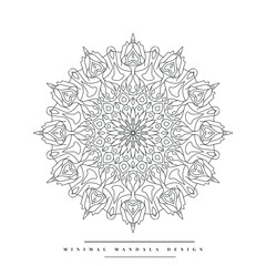 Modern Mandala Coloring Page with Nature-inspired Elements