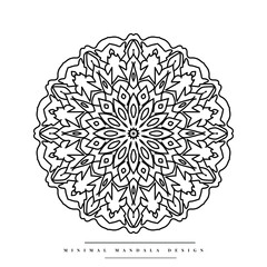 Modern Mandala Coloring Page with Nature-inspired Elements
