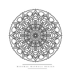 Modern Mandala Coloring Page with Nature-inspired Elements
