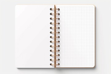 Blank notebook on white background Generative AI