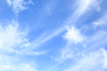 Naklejka na ściany i meble The vast sky and clouds sky in summer season, blue sky background.