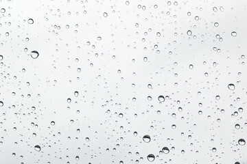 Water drops on car glass.rain drops on clear window