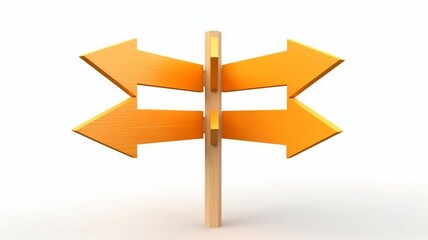 signpost isolated on white background Generative AI