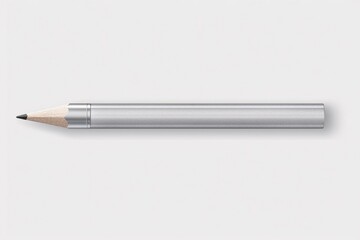 Silver pen without brand on white background Generative AI