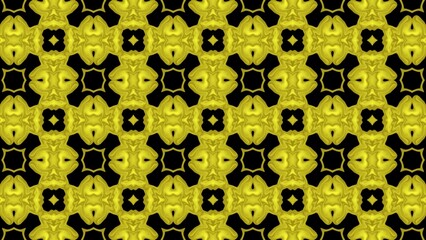 geometric background design with elegant and luxury golden colored kaleidoscope pattern