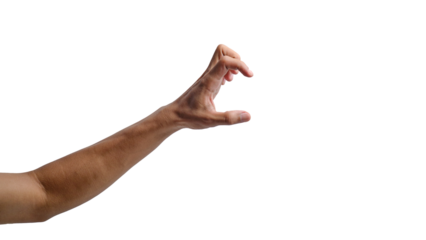 Hands Creating a Symbol against White or Transparent Background