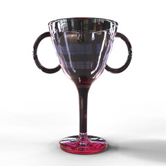 3d render sports winning trophy illustration