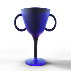 3d render sports winning trophy illustration