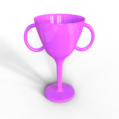 3d render sports winning trophy illustration