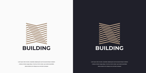 building logo, apartment and architect icon, logo ready to use