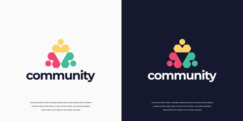 people community logo or medical clinic logo
