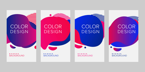 Color background banner vector design template