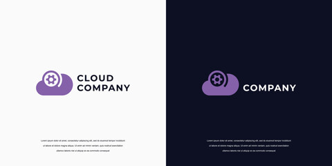 cloud logo design, server maintenance icon