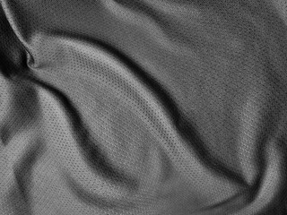 Wrinkled black polyester fabric for sportswear