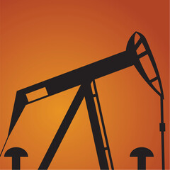 Stock market Concept of growing oil prices and oil pump jacks refinery industry. Oil war concept. photo banner for website header design with copy space for text vector - 607131051